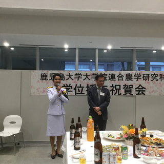 タイ料理を教えてくれたjannokさんが、鹿児島大学農学部大学院を卒業されました。